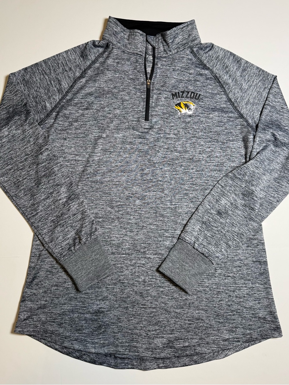 Colosseum MIZZOU Missouri Tigers 1/4 Zip Pullover Women’s XL Heather Gray Casual